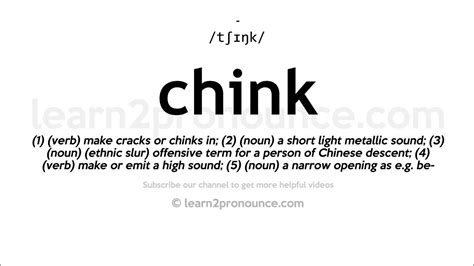 chink » English .